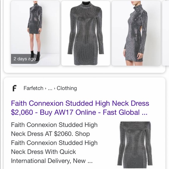 Faith connexion studded high neck dress - small - Picture 10 of 10